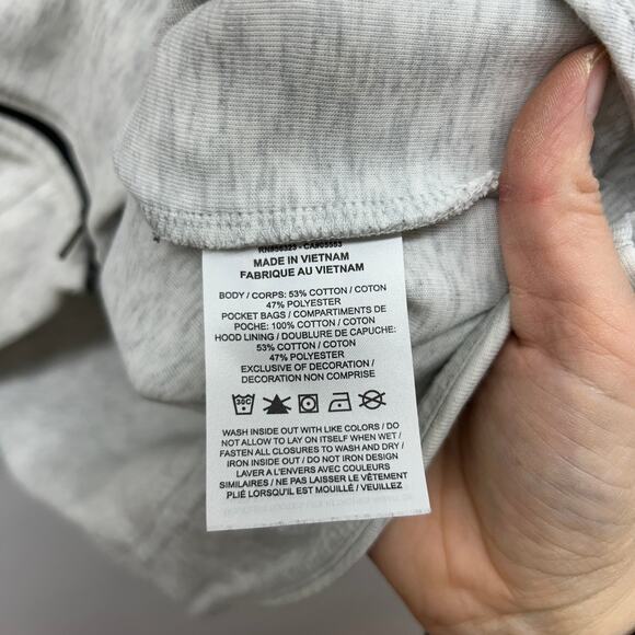 $165 Nike Heather Gray Logo Full Zip Tech Cape Hoodie Sweatshirt Plus Size XXL - Picture 7 of 9